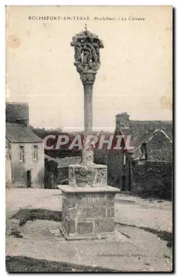 Rochefort-en-Terre (Morbihan) — O Calvário — Coleção David, Vannes