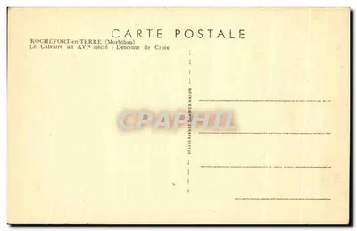 Rochefort-en-Terre — O Calvário do século XVI — Heliógrava Courrier Macon — Verso