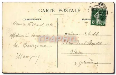 VANNES - Plac Henri IV — widok budynków i sklepów — kolekcja H. Laurent, Port-Louis — Rewers