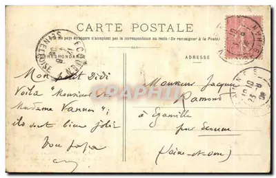 Vannes y su Mujer — Casa perteneciente a Gilles de Bretaña — Colección H. Laurent, Port-Louis — Reverso