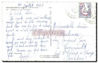 Rochefort-en-Terre — A Igreja e o Calvário — Comlier Impressora — Verso