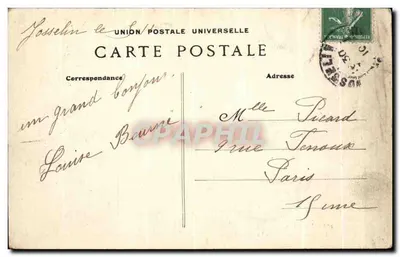 Josselin - Interior do Castelo - A Biblioteca — editor J. Vial & Quimper, n°14990 — Verso