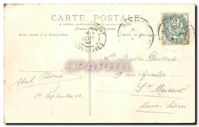 Auray — Widok z belwederu Loc — Księgarnia Rollando-Renand — Rewers