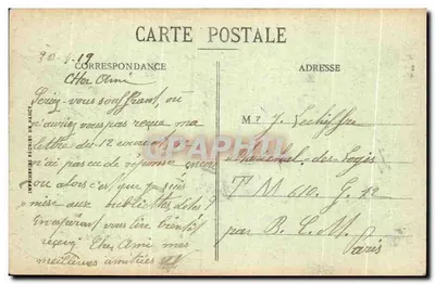 Auray - Portal da Igreja de São Gildás — Coleção H. Laurent, Port-Legis, n° 2415 — Verso