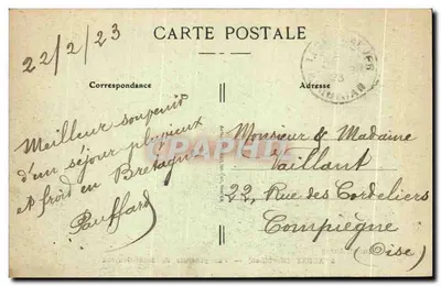 Saint-Goustan — Vista general — editada por Auray (Morbihan) — Reverso