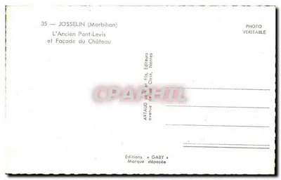 Josselin (Morbihan) — Stary Most-Levis i Façada Zamku — Wydawnictwo Gaby — Rewers