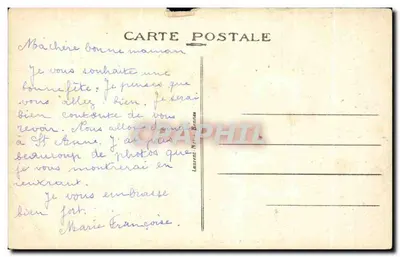 Vannes — A Praça Queimada — Abside da Catedral — Éditeur Laurent, N° 390 — Verso