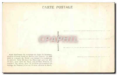Vannes — Porte du Bourrea — wydawca Laurent, n° 3998 — Rewers