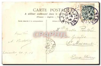 Lorient — Plac Zbrojny i ogólny widok miasta — Zbiór H. M. nr 329 — Rewers