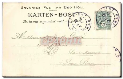 Lorient — Fronton Kościoła Kerentrec — Kolekcja Villard, Quimper — Rewers