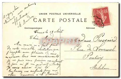VANNES — Vista geral — A Praça do Palácio de Vila — Coleção VILLARD, Quimper — Verso