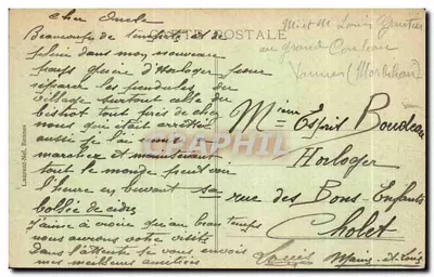 VANNES - A Garonne — Bilhete postal antigo n° 388 — Verso