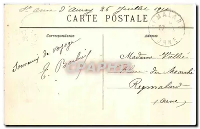 Sainte-Anne-d'Auray — Vista Geral em um dia de grande Pelerinagem — A Basílica — Coleção Villard, Quimper — Verso