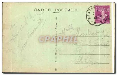 Sainte Anne d'Auray — Znana fontanna i Bazylika — J. Nozats, wyd. — Rewers