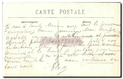 Sainte-Anne-d'Auray — A Entrada na Fonte — Coleção Villard, Quimper — Verso
