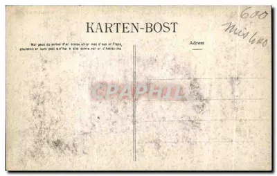 Wnętrze kościoła św. Marii w Auray — widok chóru i ołtarzy — wydawca nieznany — Rewers