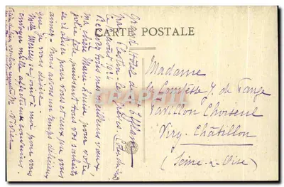 Environs de Plestin-les-Grèves (Côtes-du-Nord) — A Praia de Saint-Efflam e o Grande Rocher através dos pinheiros — Editor: Delorme-Villedauley, n°56 — Verso