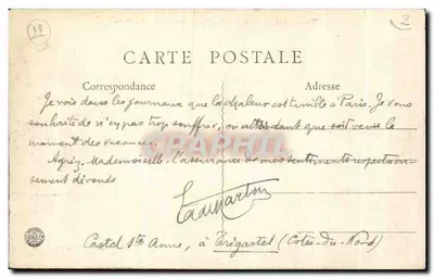 Tré gastel (C.-du-N.) — Zamek, w którym napisano Quo Vadis — wydawca w Rennes — Rewers