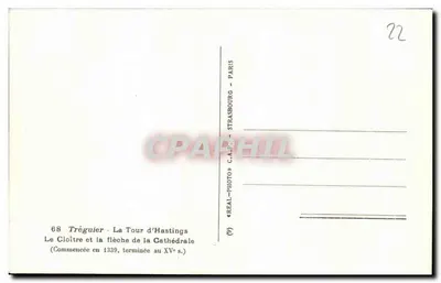 Tréguier — O Cloître e a Flecha da Catedral — C.A.P.-PHOTO STRASBOURG - PARIS — Verso