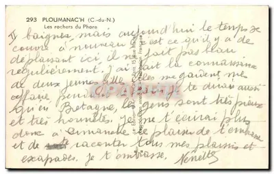 Os rochedos do Farol — PLOUMANAC'H (C.-du-N.) — Yvov, n°293 — Verso