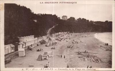 A Bretanha Pitoresca — Conjunto da Praia dos Godelins — A.W. - 2611 - Etables