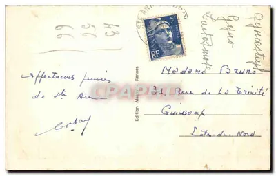 Sainte-Anne-d'Auray — Bazylika i fontanna — Édition Massy, Rennes, nr 2450 — Rewers