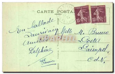 Chaos skał w dolinie Toul-Gre - Perte du Blavet — A.W. 4560 — La Bretagne Pittoresque — Rewers