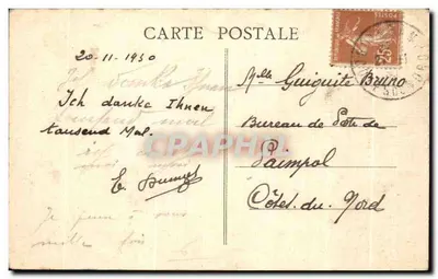 Zamek Munehorre — Guingamp (Côtes-d'Armor) — Wydawca Boidet — Rewers