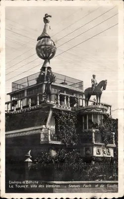 Bilhete postal antigo Environs de Bethune Le Touret Villa des Verdures