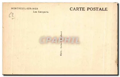 Montreuil-sur-Mer — Os Muros — Edit. Gobert Elahaut — Verso