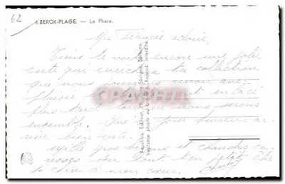 Berck-Plage — El Faro — Editor Fauchois, n°62 — Reverso