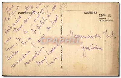 Le Touquet-Paris-Plage — Hotel Westminster (Bluysen, arq.) — LL' — n° 263 — Verso