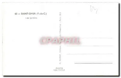 Saint-Omer (P.-de-C.) — Ogród — C. Reant, Paryż — Rewers