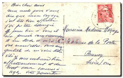 Antibes - La Place Macé — Antieke ansichtkaart n°91, uitgever CRA — Achterkant