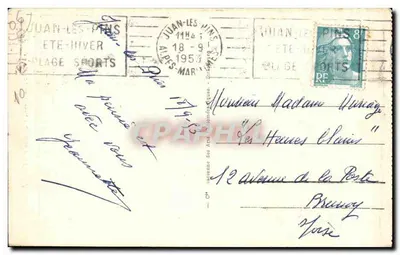 Antibes - Fachada da Igreja — editor AB, n° 88 — Verso