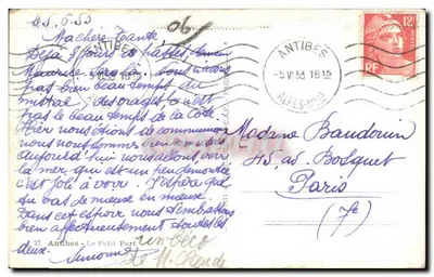 Porto de Antibes — Le Petit Port — C.P.A.P.H.I.L. — Verso