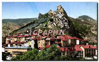 Serres (Hautes-Alpes) — Vista geral, La Pignolette e o Rocher Pointu — Ed. Hotel Bonnet