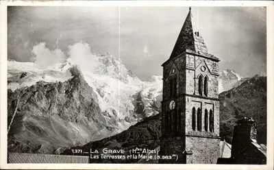 La Grave (Alpes Altas) — Las Terrasses y la Meije (3.983 m) — Edición « LA COGNE » Grenoble