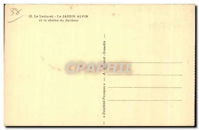 Le Lautaret - Ogród Alpiski — łańcuch Galibier — A. Danphine - Grenoble — Rewers