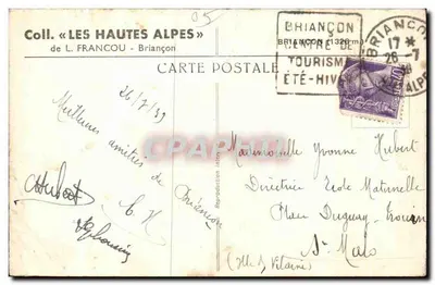 BRIANÇON — widok panoramiczny — Zbiór «HAUTE ALPES» L. FRANCOU — Rewers