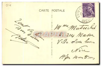 Entrevaux (B.A) — Catedral y el Eventail — Reverso