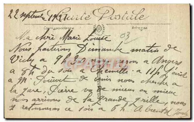 Vichy — La Source Lucas, température 28° — éditeur A.A. n° 185 — Verso