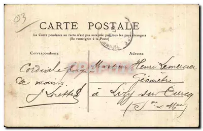 Allier - Vichy, Belle-Rive vue du Pont — M.T. I.L. — éditeur M.T. I.L. — Verso