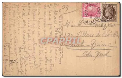 Vichy — L'Esplanade de l'Hôtel de Ville — La Cigogne, n°479 — Verso