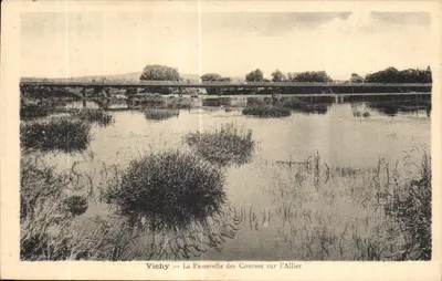 Vichy — A Ponte das Corridas sobre o Allier — Ed. A. Béhondet, Vichy