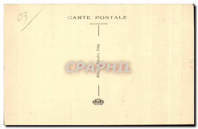 Vichy — A Ponte das Corridas sobre o Allier — Ed. A. Béhondet, Vichy — Verso
