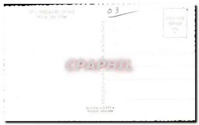 Moulins (Allier) — Stadhuis — Edities Gaby — Achterkant