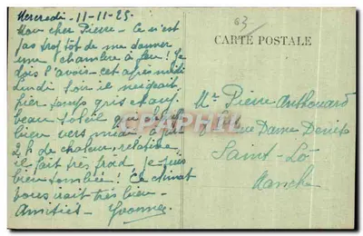 Trasa Neris do Montluçon — pejzaż — wydawca G. Robunet, n° 742 — Rewers