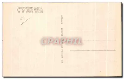 Montluçon (Allier) — O Velho Castelo e a Grande Escada — Les Éditions Théojac — Verso
