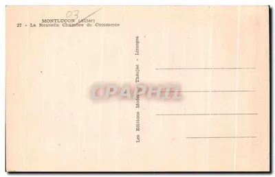 Montluçon (Allier) — Nowa Izba Handlowa — Nowoczesne Wydawnictwo Théo Jac — Rewers